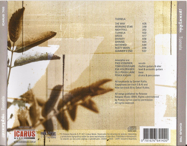 Amorphis: Tuonela CD – Sorry State Records