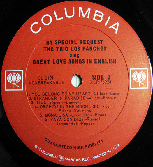 Trio Los Panchos: By Special Request Sing Great Love Songs In