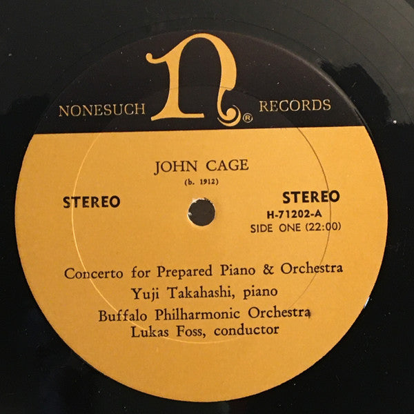 E CRUMB ／ JOHN CAGE レコード John Cage / Lukas Foss: Concerto For Prepared Piano & Orchestra