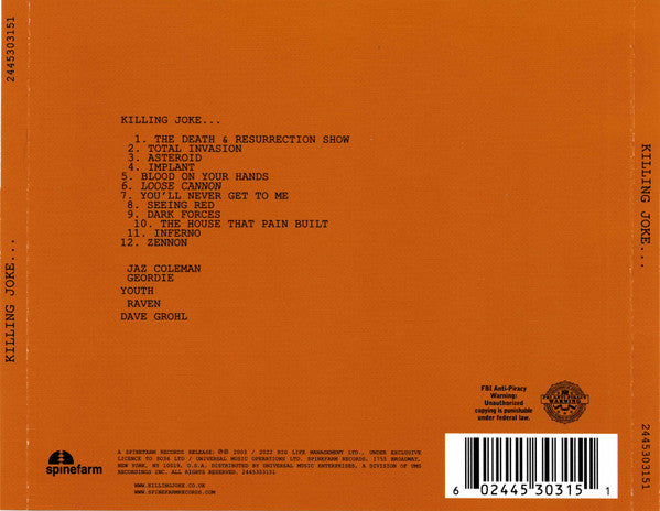 The Killing Joke CD まとめ Killing Joke - Killing Joke - Amazon