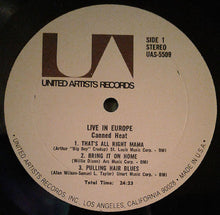 Canned Heat: Live In Europe 12"