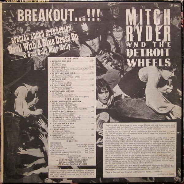 Mitch Ryder And The Detroit Wheels: Breakout!!! 12