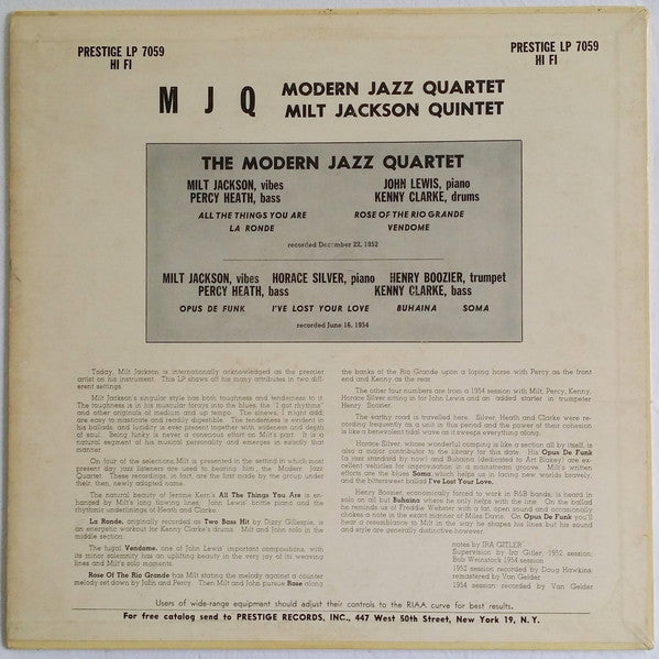 Modern Jazz Quartet / Milt Jackson Quintet: M J Q 12