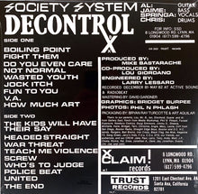 SS Decontrol: The Kids Will Have Their Say 12"