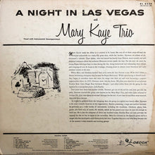 The Mary Kaye Trio: A Night In Las Vegas 12"