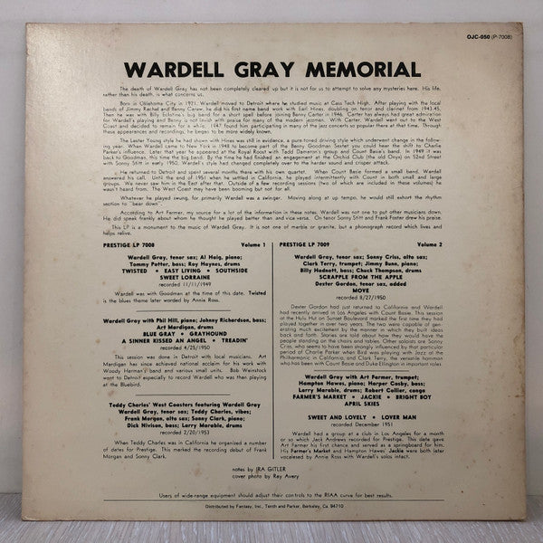 Wardell Gray: Memorial Volume 1 12