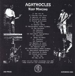 Agathocles: Keep Mincing 2x7"