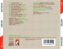 Albert King: Blues For Elvis CD