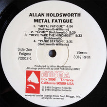 Allan Holdsworth With I.O.U.: Metal Fatigue 12"