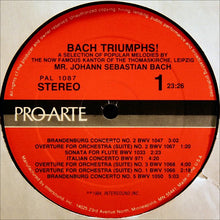 Johann Sebastian Bach, Sigiswald Kuijken, etc.: Bach Triumphs! 12"