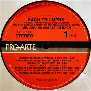 Johann Sebastian Bach, Sigiswald Kuijken, etc.: Bach Triumphs! 12"