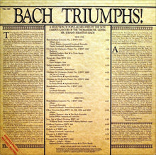 Johann Sebastian Bach, Sigiswald Kuijken, etc.: Bach Triumphs! 12"
