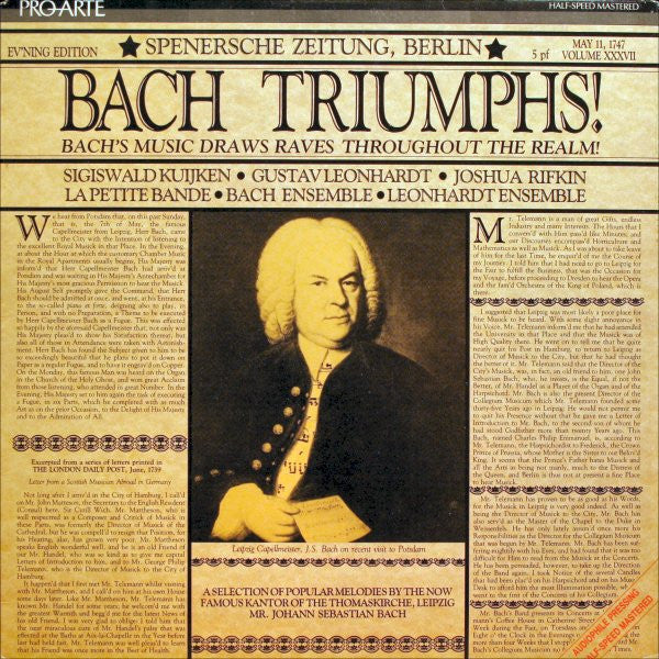 Johann Sebastian Bach, Sigiswald Kuijken, etc.: Bach Triumphs! 12