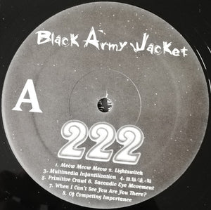 Black Army Jacket: 222 12"