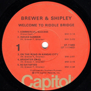 Brewer And Shipley: Welcome To Riddle Bridge 12"