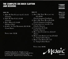 Buck Clayton: The Complete CBS Buck Clayton Jam Sessions