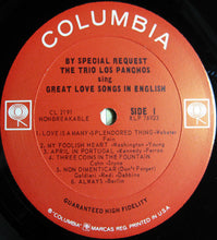 Trio Los Panchos: By Special Request Sing Great Love Songs In English 12"