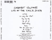 Cabaret Voltaire: Live At The Y.M.C.A. 27.10.79 CD
