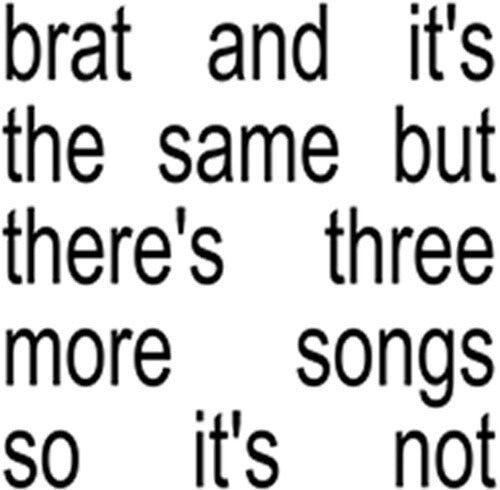 Charli XCX: Brat And It's The Same But There's Three More Songs So It's Not 12