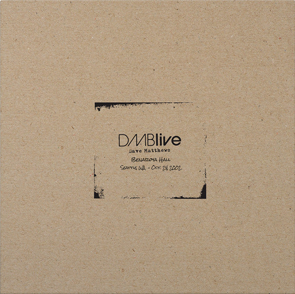 Dave Matthews: DMBLive Benaroya Hall, Seattle, WA - Oct. 24, 2002 12