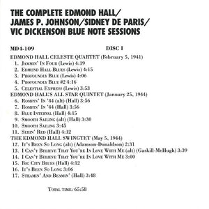 Edmond Hall: The Complete Edmond Hall / James P. Johnson / Sidney De Paris / Vic Dickenson Blue Note Sessions CD box set