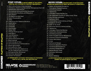 Exhumed: Platters Of Splatter: A Cyclopedic Symposium Of Execrable Errata And Abhorrent Apocraphya 1992-2002 2xCD