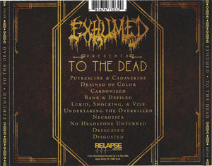 Exhumed: To The Dead CD