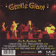 Gentle Giant: Live In Stockholm '75 CD