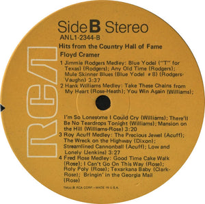 Floyd Cramer: Hits From The Country Hall Of Fame 12"