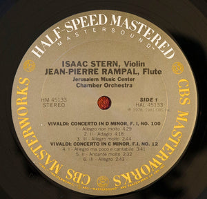 Isaac Stern: Isaac Stern / Jean-Pierre Rampal Play Vivaldi & Telemann (Double Concertos In C Minor And D Minor / Suite In A Minor For Flute And Strings) 12"