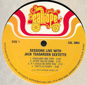 Jack Teagarden, Teddy Buckner: Sessions, Live 12"