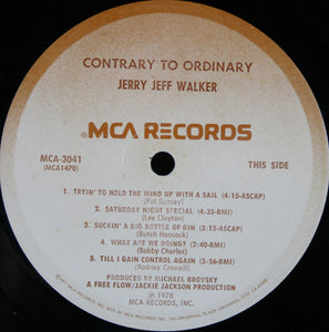 Jerry Jeff Walker: Contrary To Ordinary 12"