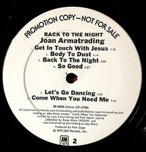 Joan Armatrading: Back To The Night 12"