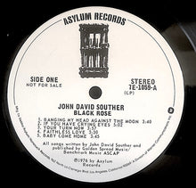 John David Souther: Black Rose 12"