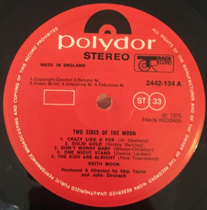 Keith Moon: Two Sides Of The Moon 12"