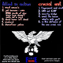 Killed In Action / Crucial Unit: Seven Split Inches Of Destruction 7"