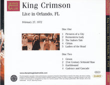 King Crimson: Live In Orlando, FL (February 27, 1972) 2xCD