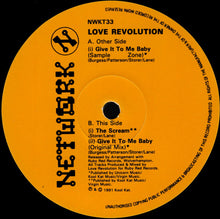 Love Revolution: Give It To Me Baby 12"