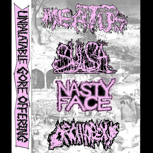 Meatus / Sulsa / Nasty Face / Orchiopexy: Unpalatable Gore Offering 4 Way Split Tape cassette