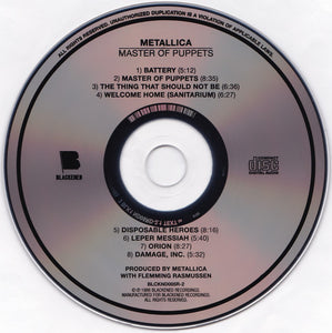 Metallica: Master Of Puppets CD