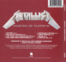 Metallica: Master Of Puppets CD