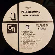 Paul Desmond: Pure Desmond 12"