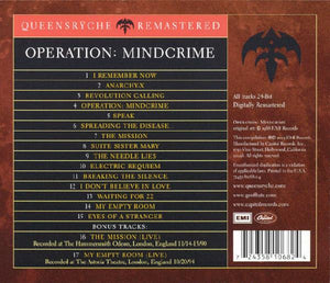 Queensrÿche: Operation: Mindcrime CD