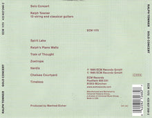 Ralph Towner: Solo Concert CD