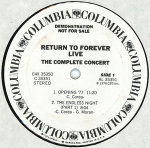 Return To Forever: Live The Complete Concert 4x12" box set
