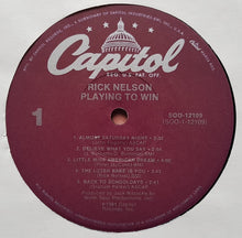 Ricky Nelson: Playing To Win 12"
