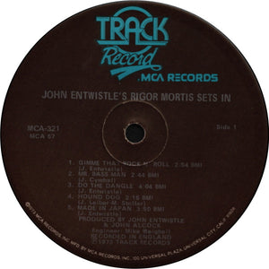 John Entwistle: Rigor Mortis Sets In 12"
