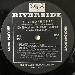Kid Thomas And His Algiers Stompers Featuring Emil Barnes: S/T 12"