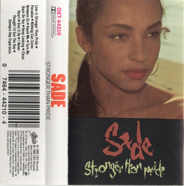 Sade: Stronger Than Pride cassette