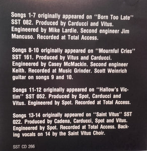 Saint Vitus: Heavier Than Thou CD